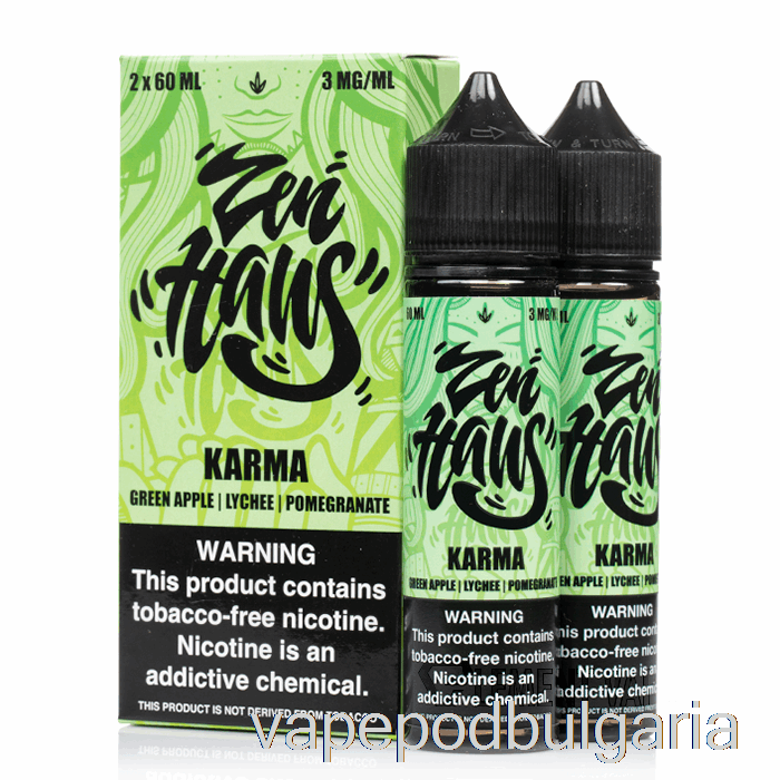 Vape 10000 Дръпки Karma - Zen Haus - 120ml 0mg